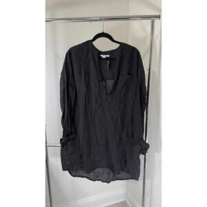 ONEILL Black Crinkled Tunic Shirt - XL
